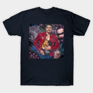 Pedro Pascal Red Leather Bouquet T-Shirt